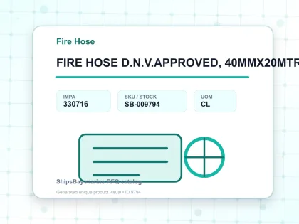 FIRE HOSE D.N.V.APPROVED, 40MMX20MTR 1.3MPA - Fire Hose - IMPA 330716 - UOM CL