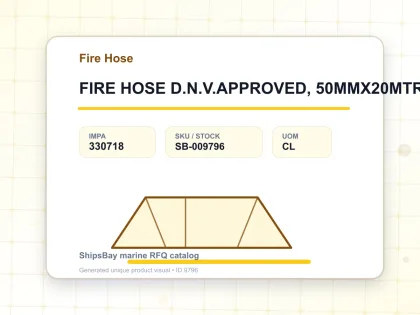FIRE HOSE D.N.V.APPROVED, 50MMX20MTR 1.3MPA - Fire Hose - IMPA 330718 - UOM CL