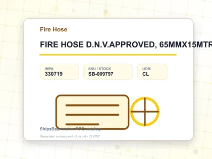 FIRE HOSE D.N.V.APPROVED, 65MMX15MTR 1.3MPA - Fire Hose - IMPA 330719 - UOM CL
