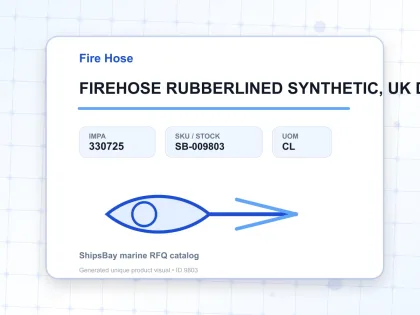 FIREHOSE RUBBERLINED SYNTHETIC, UK DOT 50MMX18MTR 1.3MPA - Fire Hose - IMPA 330725 - UOM CL