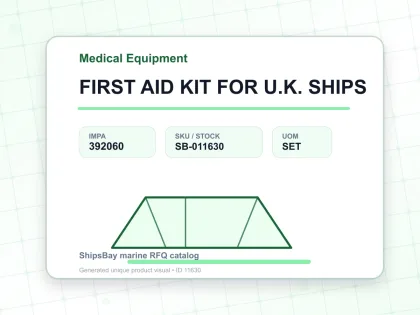 FIRST AID KIT FOR U.K. SHIPS - Medical Equipment - IMPA 392060 - UOM SET
