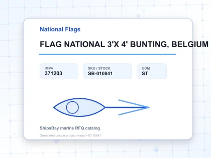 FLAG NATIONAL 3'X 4' BUNTING, BELGIUM - National Flags - IMPA 371203 - UOM ST
