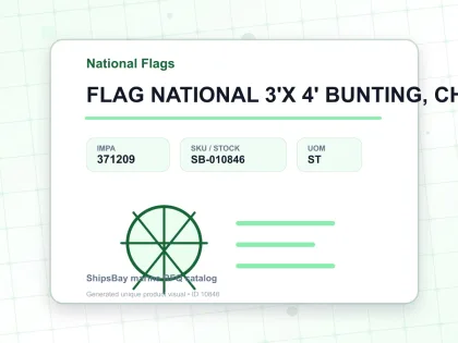 FLAG NATIONAL 3'X 4' BUNTING, CHILE - National Flags - IMPA 371209 - UOM ST