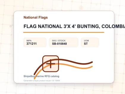 FLAG NATIONAL 3'X 4' BUNTING, COLOMBIA - National Flags - IMPA 371211 - UOM ST
