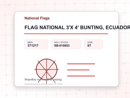 FLAG NATIONAL 3'X 4' BUNTING, ECUADOR - National Flags - IMPA 371217 - UOM ST