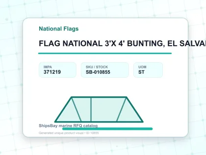 FLAG NATIONAL 3'X 4' BUNTING, EL SALVADOR - National Flags - IMPA 371219 - UOM ST