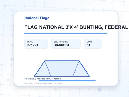 FLAG NATIONAL 3'X 4' BUNTING, FEDERAL REPUBLIC OF GERMANY - National Flags - IMPA 371223 - UOM ST