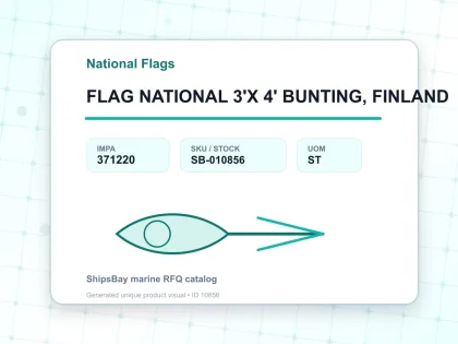 FLAG NATIONAL 3'X 4' BUNTING, FINLAND - National Flags - IMPA 371220 - UOM ST