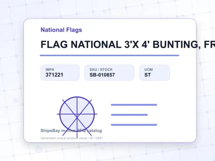 FLAG NATIONAL 3'X 4' BUNTING, FRANCE - National Flags - IMPA 371221 - UOM ST