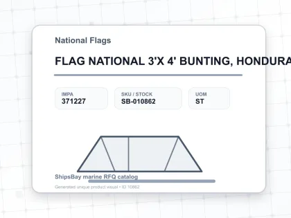 FLAG NATIONAL 3'X 4' BUNTING, HONDURAS - National Flags - IMPA 371227 - UOM ST