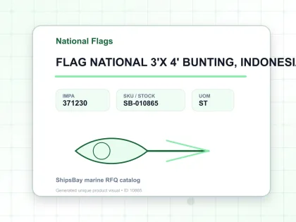 FLAG NATIONAL 3'X 4' BUNTING, INDONESIA - National Flags - IMPA 371230 - UOM ST