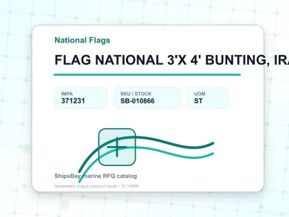 FLAG NATIONAL 3'X 4' BUNTING, IRAN - National Flags - IMPA 371231 - UOM ST