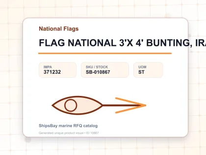 FLAG NATIONAL 3'X 4' BUNTING, IRAQ - National Flags - IMPA 371232 - UOM ST
