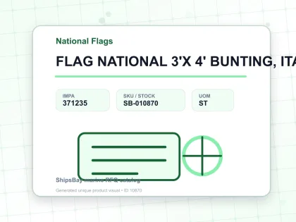FLAG NATIONAL 3'X 4' BUNTING, ITALY - National Flags - IMPA 371235 - UOM ST