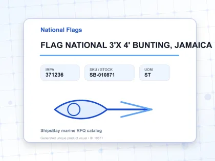 FLAG NATIONAL 3'X 4' BUNTING, JAMAICA - National Flags - IMPA 371236 - UOM ST