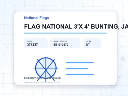 FLAG NATIONAL 3'X 4' BUNTING, JAPAN - National Flags - IMPA 371237 - UOM ST