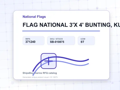 FLAG NATIONAL 3'X 4' BUNTING, KUWAIT - National Flags - IMPA 371240 - UOM ST