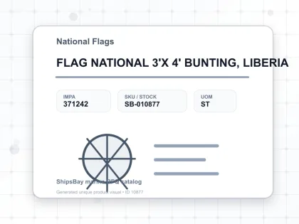 FLAG NATIONAL 3'X 4' BUNTING, LIBERIA - National Flags - IMPA 371242 - UOM ST