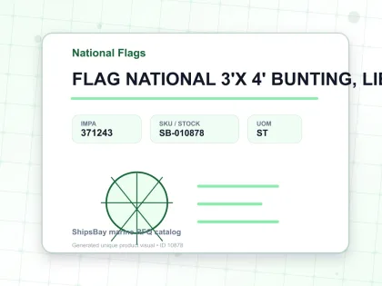 FLAG NATIONAL 3'X 4' BUNTING, LIBYA - National Flags - IMPA 371243 - UOM ST
