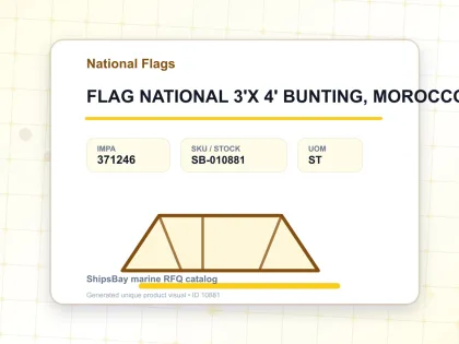 FLAG NATIONAL 3'X 4' BUNTING, MOROCCO - National Flags - IMPA 371246 - UOM ST