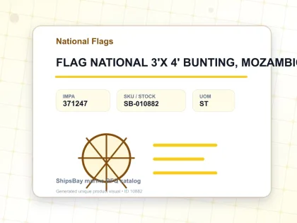 FLAG NATIONAL 3'X 4' BUNTING, MOZAMBIQUE - National Flags - IMPA 371247 - UOM ST