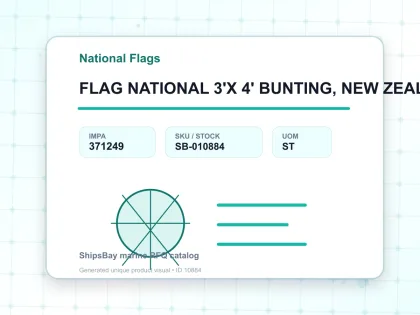 FLAG NATIONAL 3'X 4' BUNTING, NEW ZEALAND - National Flags - IMPA 371249 - UOM ST