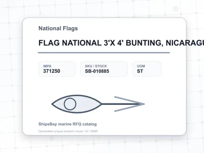 FLAG NATIONAL 3'X 4' BUNTING, NICARAGUA - National Flags - IMPA 371250 - UOM ST