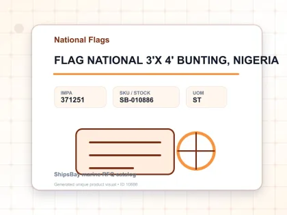 FLAG NATIONAL 3'X 4' BUNTING, NIGERIA - National Flags - IMPA 371251 - UOM ST