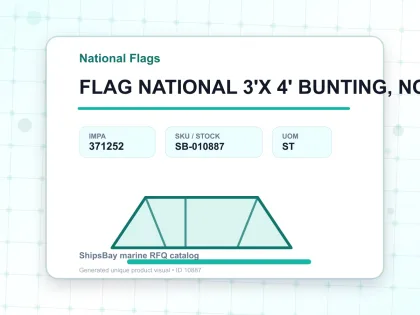 FLAG NATIONAL 3'X 4' BUNTING, NORWAY - National Flags - IMPA 371252 - UOM ST