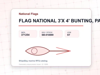 FLAG NATIONAL 3'X 4' BUNTING, PANAMA - National Flags - IMPA 371254 - UOM ST