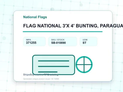 FLAG NATIONAL 3'X 4' BUNTING, PARAGUAY - National Flags - IMPA 371255 - UOM ST