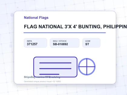 FLAG NATIONAL 3'X 4' BUNTING, PHILIPPINES - National Flags - IMPA 371257 - UOM ST