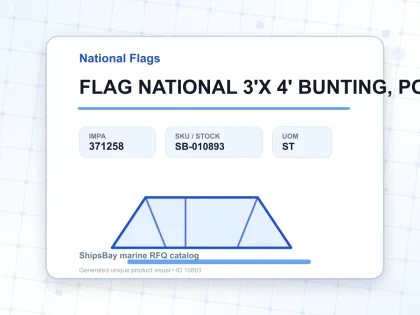 FLAG NATIONAL 3'X 4' BUNTING, POLAND - National Flags - IMPA 371258 - UOM ST