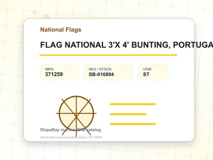 FLAG NATIONAL 3'X 4' BUNTING, PORTUGAL - National Flags - IMPA 371259 - UOM ST