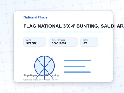 FLAG NATIONAL 3'X 4' BUNTING, SAUDI ARABIA - National Flags - IMPA 371262 - UOM ST