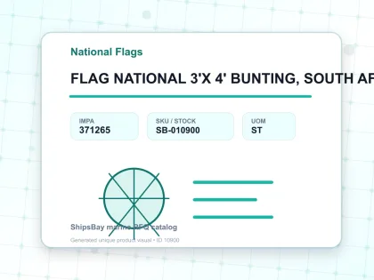 FLAG NATIONAL 3'X 4' BUNTING, SOUTH AFRICA - National Flags - IMPA 371265 - UOM ST