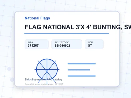 FLAG NATIONAL 3'X 4' BUNTING, SWEDEN - National Flags - IMPA 371267 - UOM ST