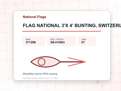 FLAG NATIONAL 3'X 4' BUNTING, SWITZERLAND - National Flags - IMPA 371268 - UOM ST