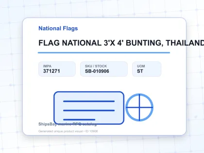 FLAG NATIONAL 3'X 4' BUNTING, THAILAND - National Flags - IMPA 371271 - UOM ST