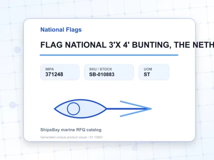 FLAG NATIONAL 3'X 4' BUNTING, THE NETHERLANDS - National Flags - IMPA 371248 - UOM ST
