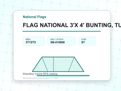 FLAG NATIONAL 3'X 4' BUNTING, TURKEY - National Flags - IMPA 371273 - UOM ST