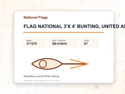 FLAG NATIONAL 3'X 4' BUNTING, UNITED ARAB EMIRATES - National Flags - IMPA 371275 - UOM ST