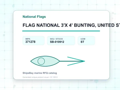 FLAG NATIONAL 3'X 4' BUNTING, UNITED STATE OF AMERICA - National Flags - IMPA 371278 - UOM ST