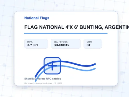 FLAG NATIONAL 4'X 6' BUNTING, ARGENTINA - National Flags - IMPA 371301 - UOM ST