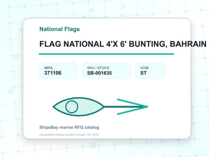 FLAG NATIONAL 4'X 6' BUNTING, BAHRAIN - National Flags - IMPA 371106 - UOM ST