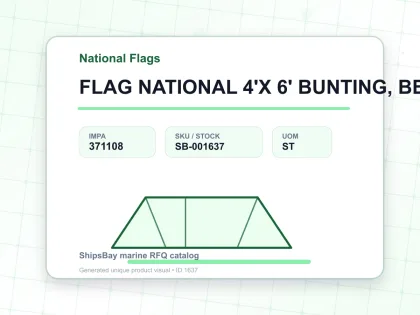FLAG NATIONAL 4'X 6' BUNTING, BELIZE - National Flags - IMPA 371108 - UOM ST