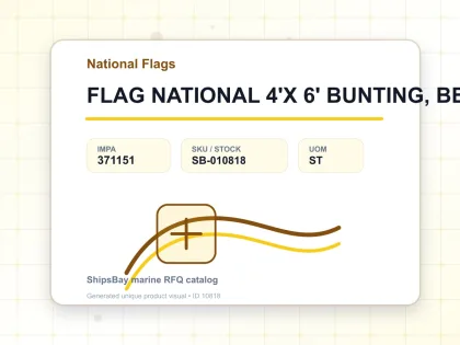 FLAG NATIONAL 4'X 6' BUNTING, BENIN - National Flags - IMPA 371151 - UOM ST