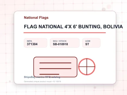 FLAG NATIONAL 4'X 6' BUNTING, BOLIVIA - National Flags - IMPA 371304 - UOM ST