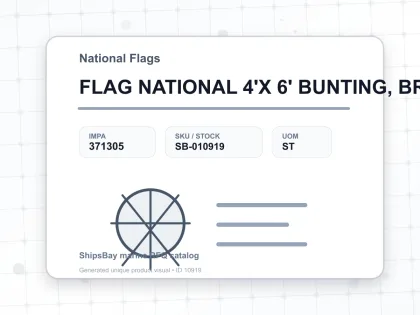 FLAG NATIONAL 4'X 6' BUNTING, BRAZIL - National Flags - IMPA 371305 - UOM ST