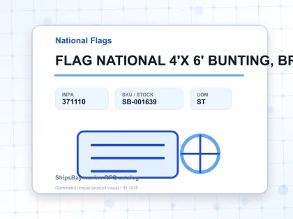 FLAG NATIONAL 4'X 6' BUNTING, BRUNEI - National Flags - IMPA 371110 - UOM ST